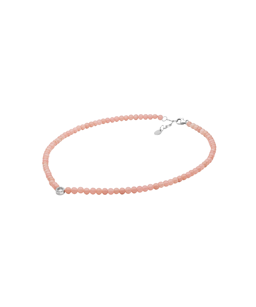 Necklace with opals and zircons