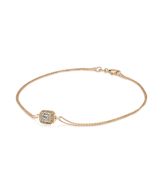 Gold bracelet with diamonds