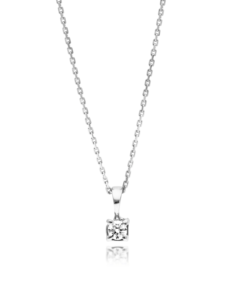 White Gold chain with diamond pendant