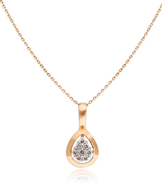 Gold chain with diamond pendant