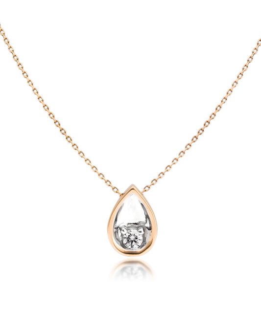 Gold chain with diamond pendant