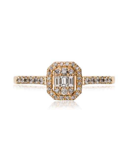 Kultasormus timanteilla