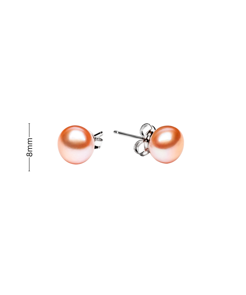 Sterling silver earrings with natural pearls