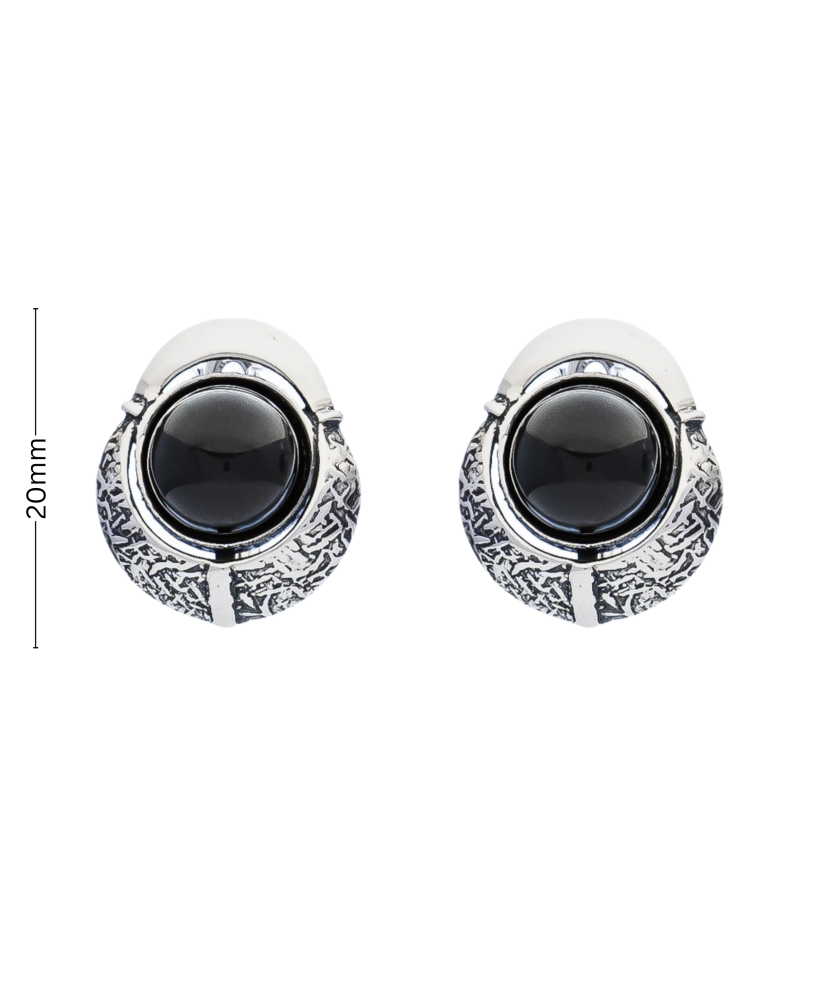 Sterling silver earrings with onyx
