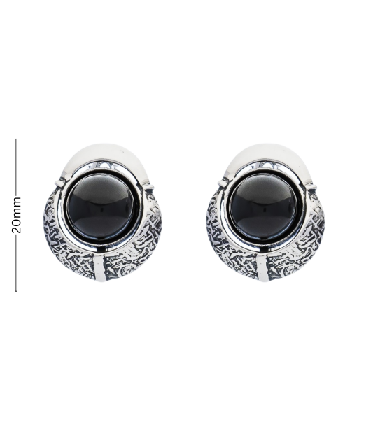 Sterling silver earrings with onyx