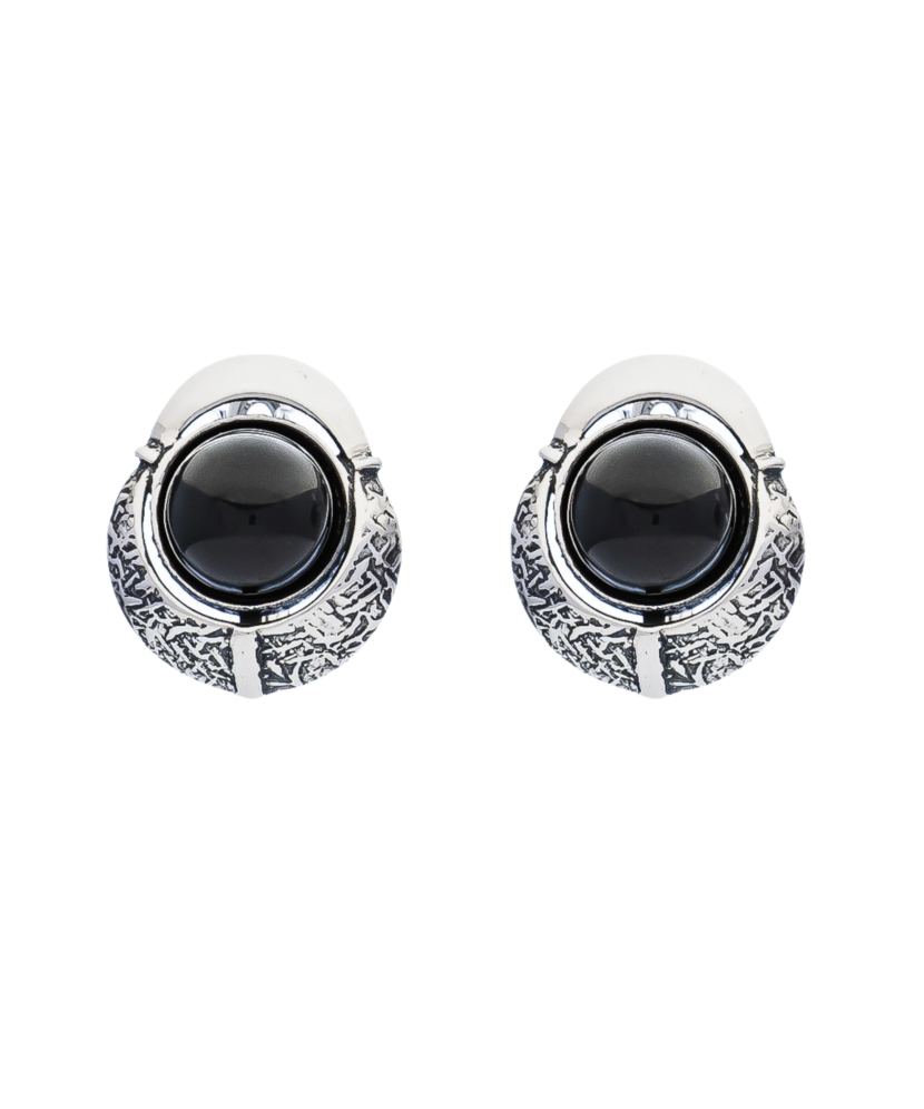 Sterling silver earrings with onyx