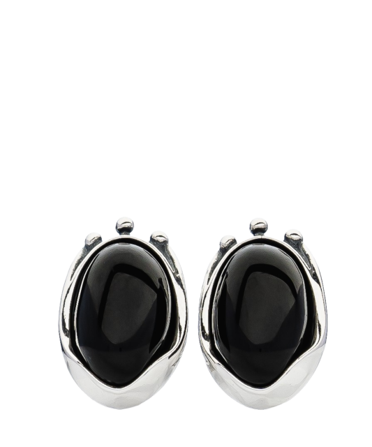 Sterling silver earrings with onyx
