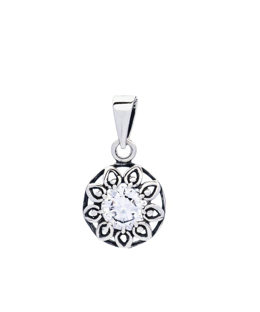 Sterling silver pendant with zirconium