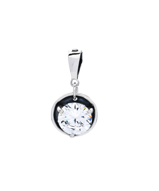Sterling silver pendant with zirconium