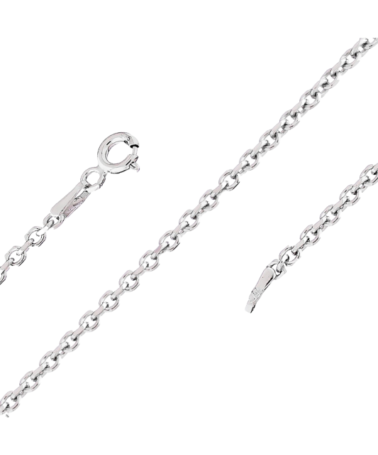 Sterling silver chain plated with rhodium"Anchor"