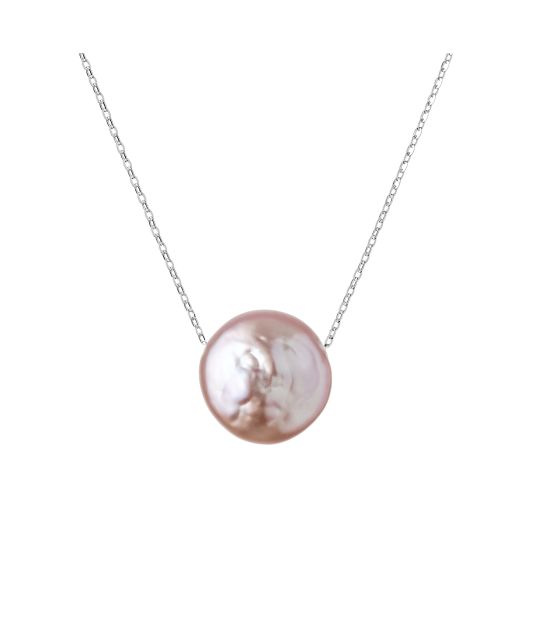 Sterling silver chain with pearl pendant