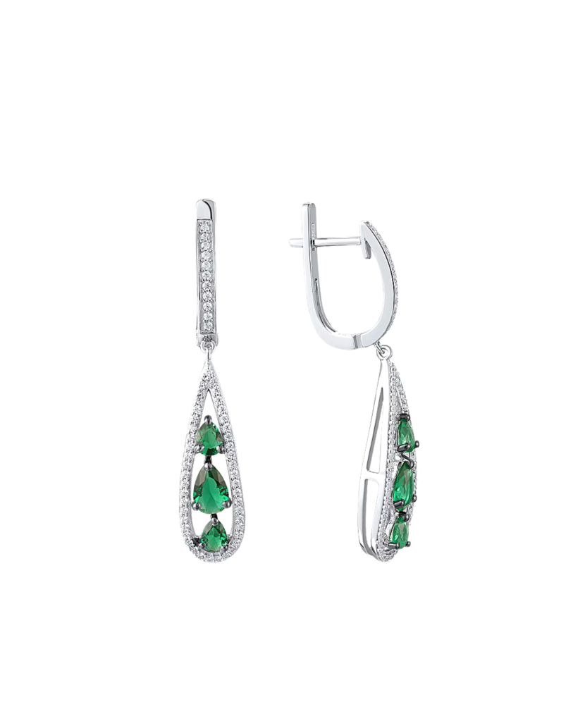 Sterling silver earrings with zircons