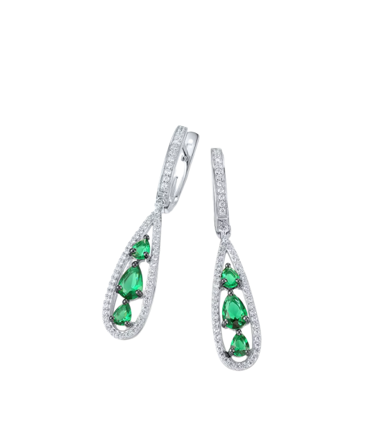 Sterling silver earrings with zircons