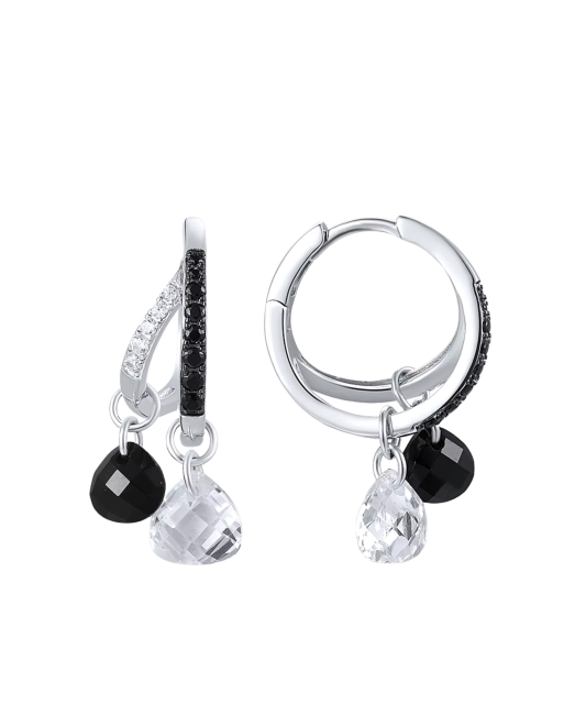Sterling Silver earrings with zircons and spinels