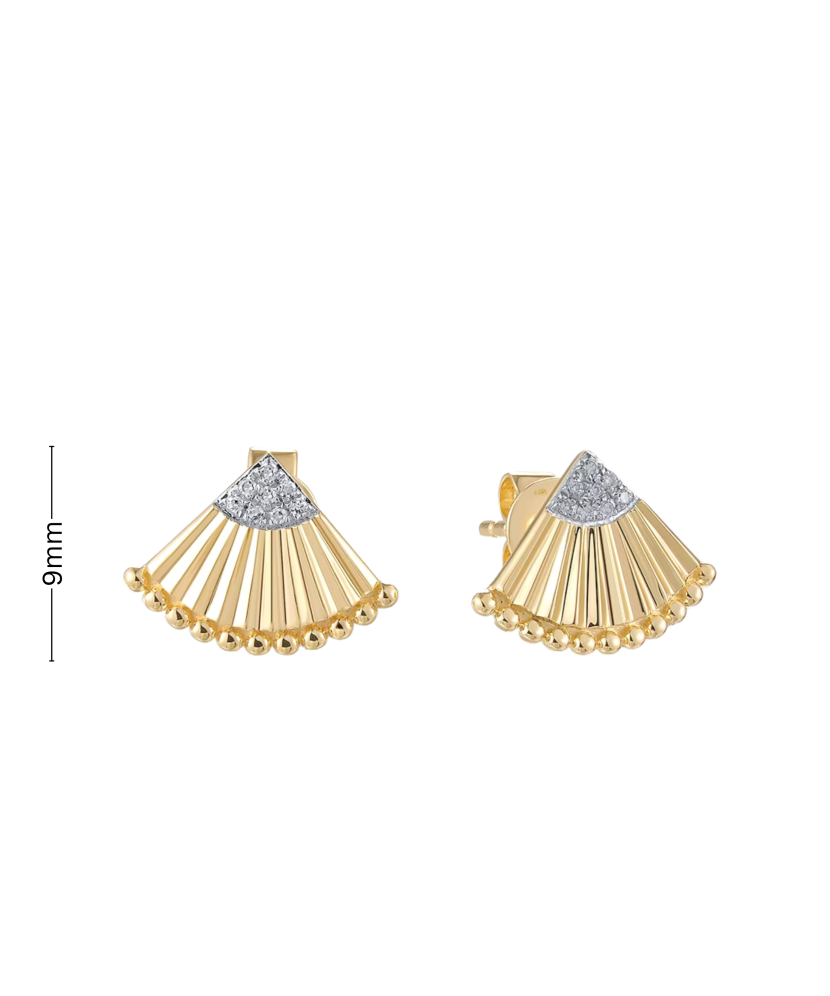 Yellow Gold earrings with diamonds