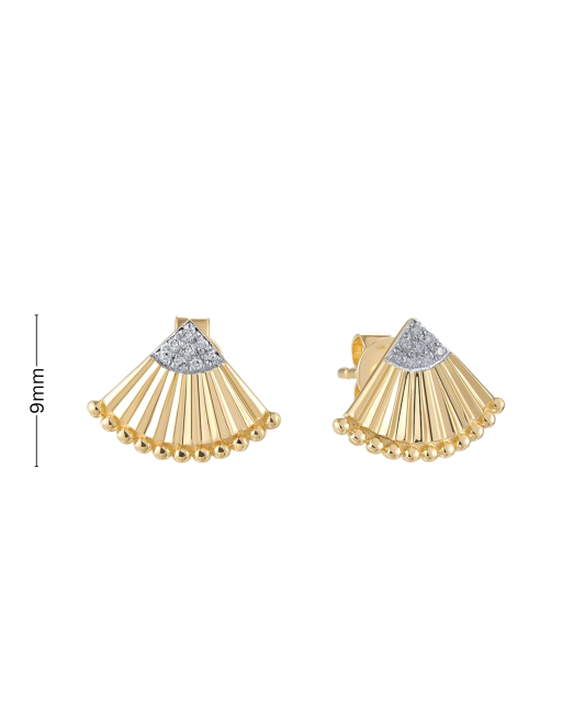 Yellow Gold earrings with diamonds