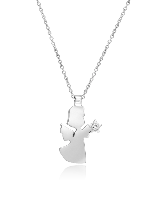 White Gold chain with diamond pendant