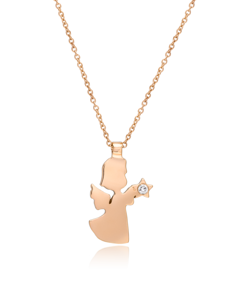 Gold chain with diamond pendant