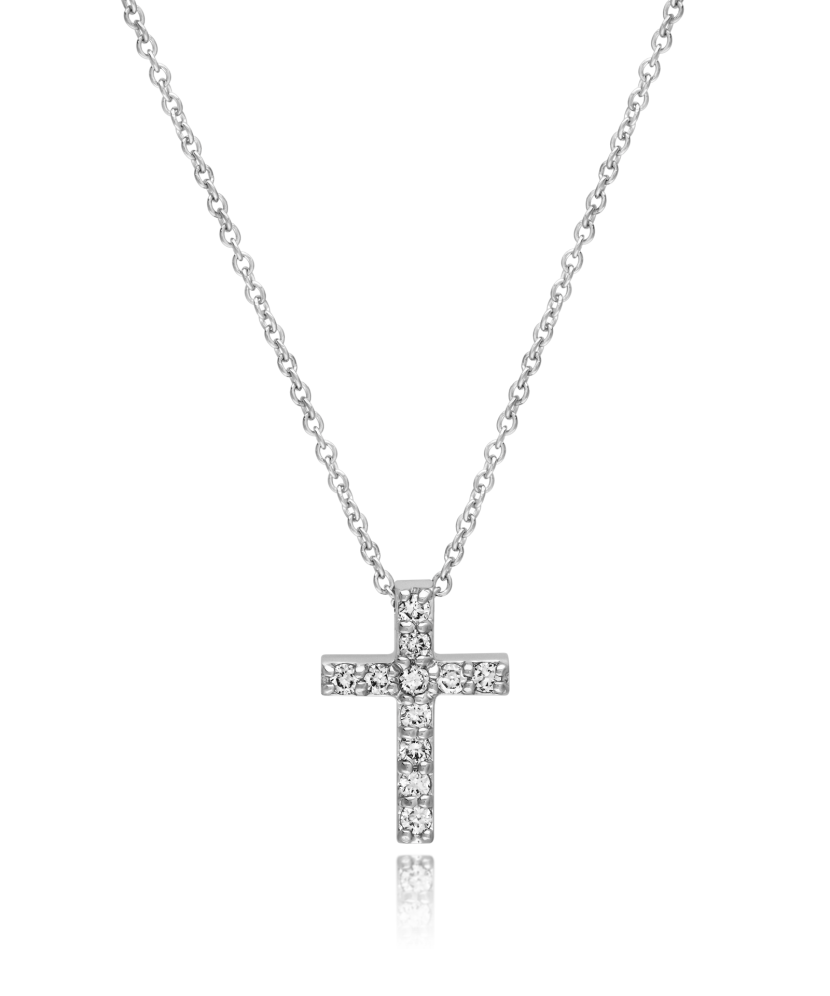 White Gold chain with diamond pendant