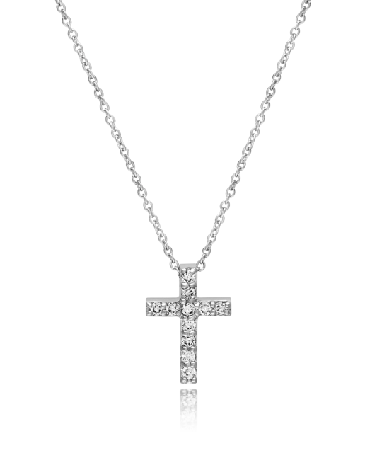White Gold chain with diamond pendant