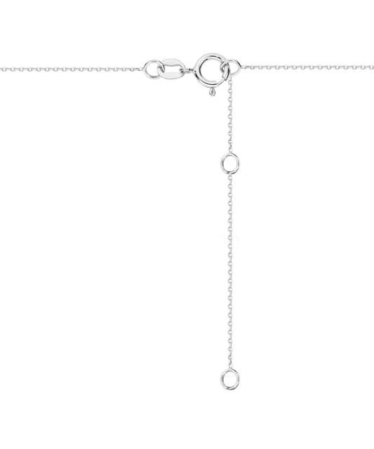 Valkokultaketju timanttiriipuksella