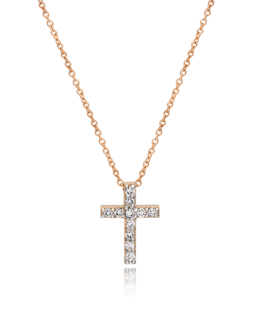 Gold chain with diamond pendant
