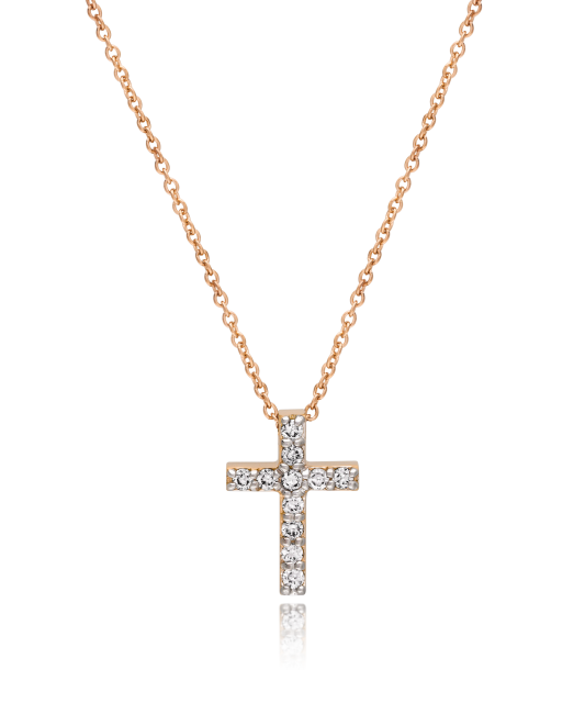 Gold chain with diamond pendant