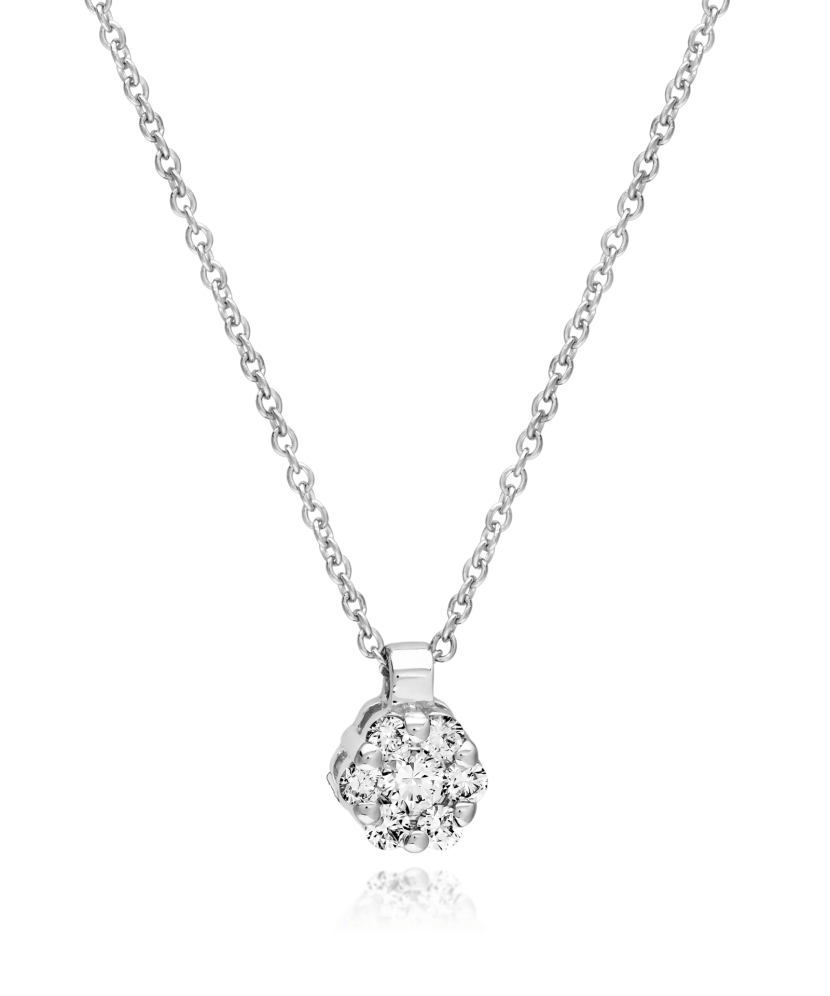 White Gold chain with diamond pendant