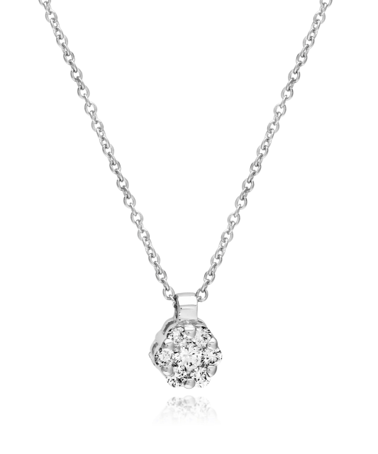White Gold chain with diamond pendant