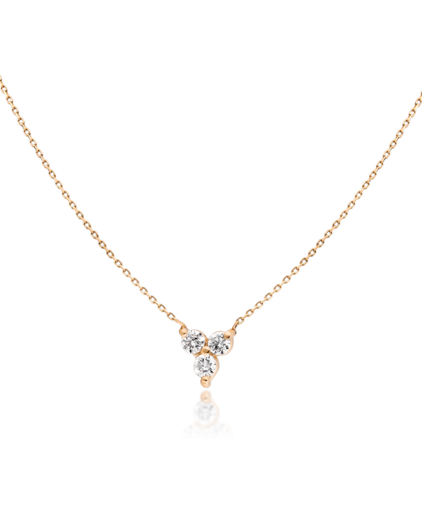 Gold chain with diamond pendant