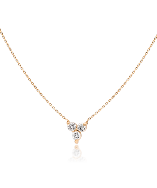 Gold chain with diamond pendant