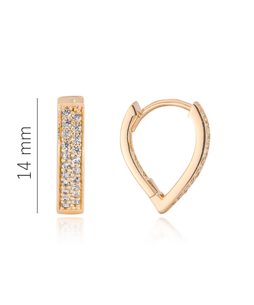 Kultaiset korvakorut zirkoneilla