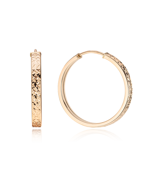 Gold earrings 24mm