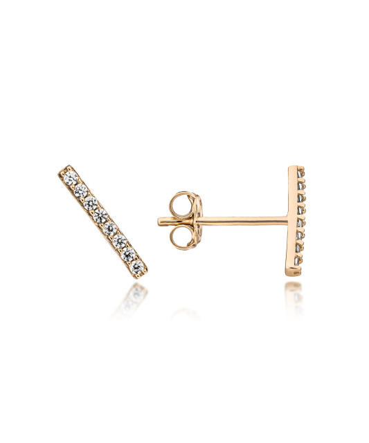 Kultaiset korvakorut zirkoneilla