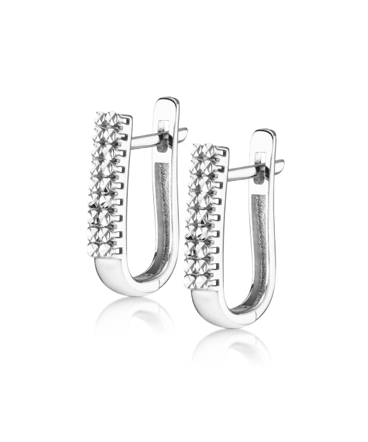 White gold earrings