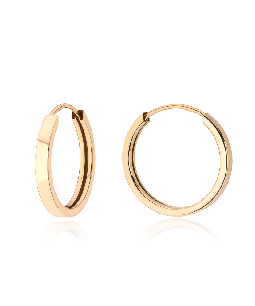 Gold earrings 24mm