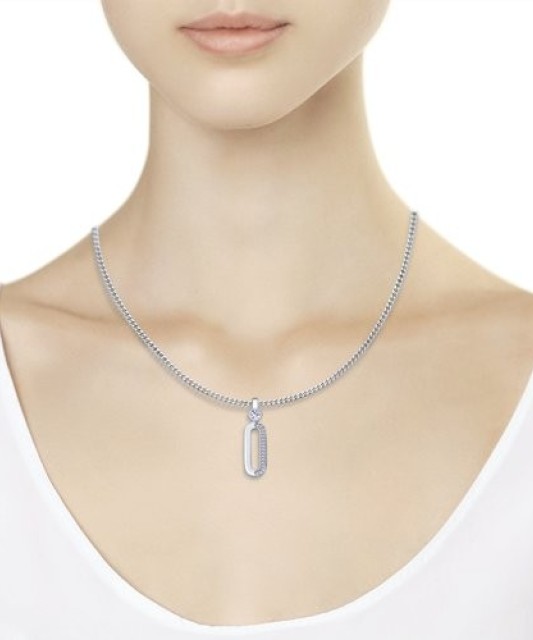 Sterling silver pendant with zircons