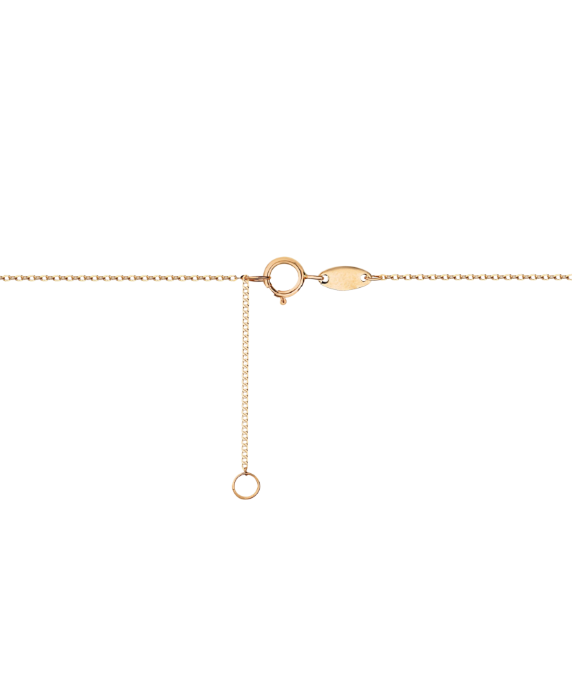 Gold chain with zirconium pendant "Angel wing"