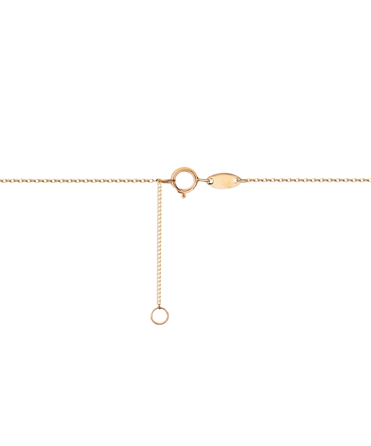 Gold chain with zirconium pendant