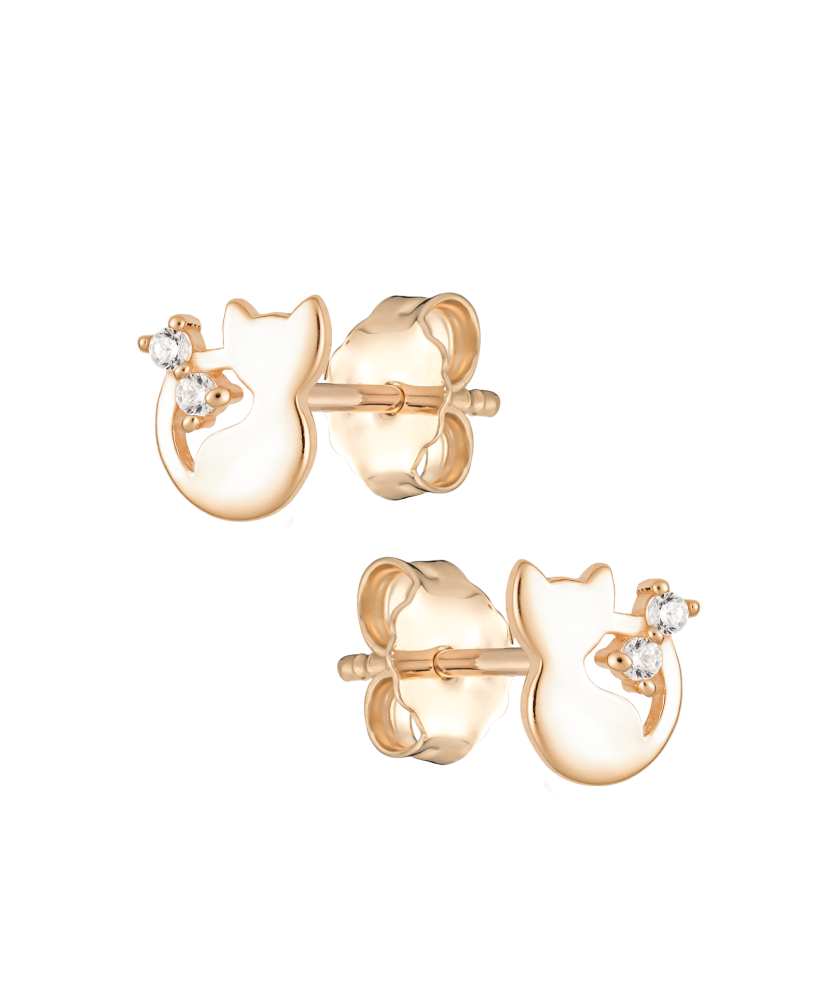 Kultaiset korvakorut zirkoneilla 2