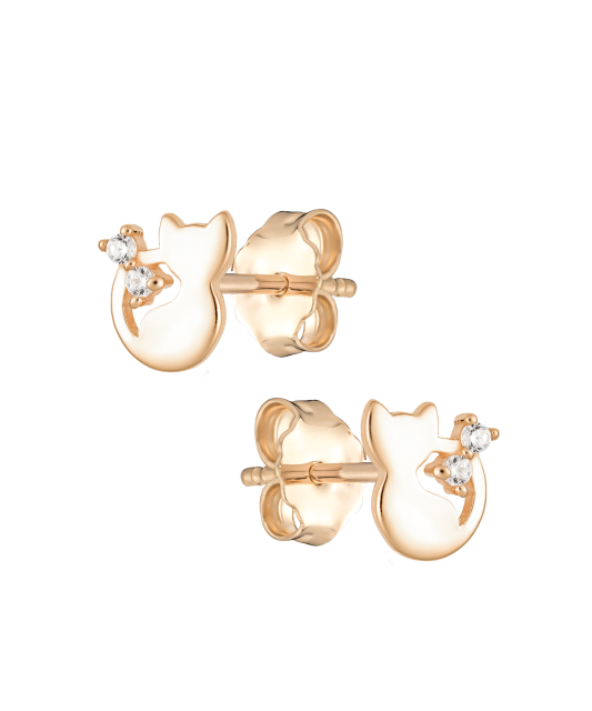 Kultaiset korvakorut zirkoneilla