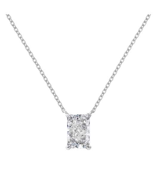 Sterling silver chain with zirconium pendant