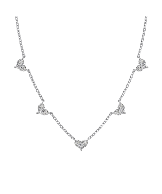 Sterling silver chain with zirconium pendant