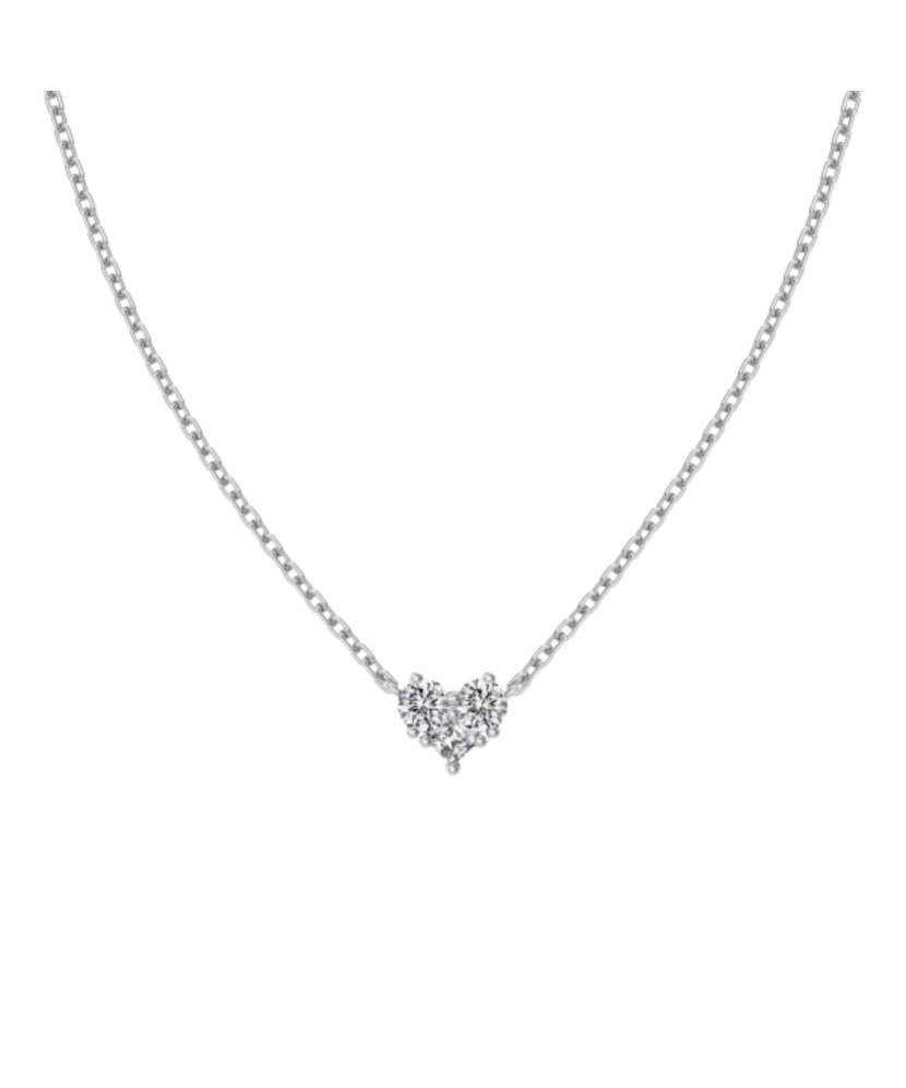 Sterling silver chain with zirconium pendant