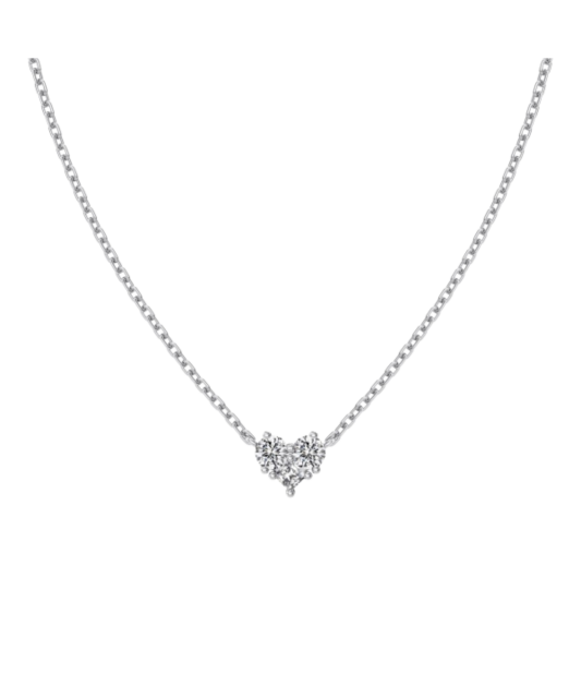 Sterling silver chain with zirconium pendant