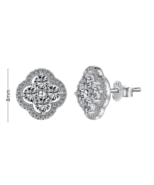 Sterling silver earrings with zircons