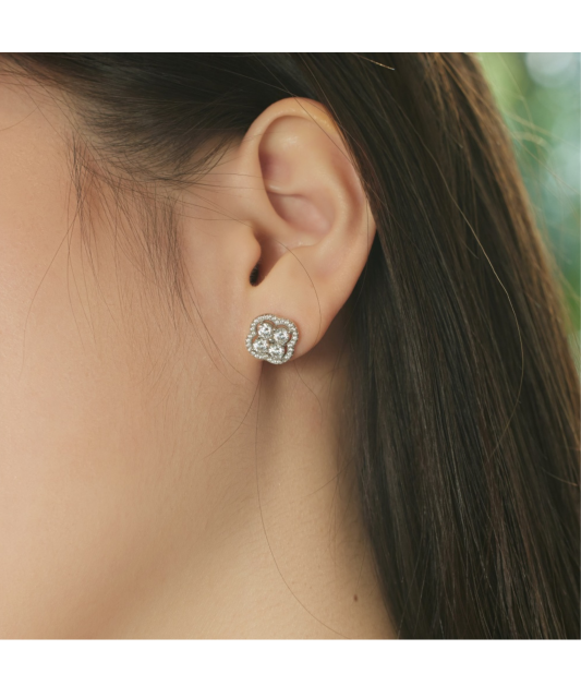 Sterling silver earrings with zircons