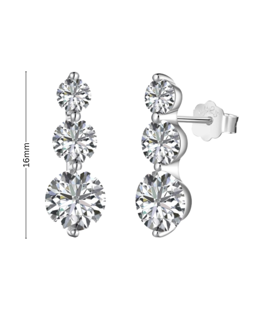 Hopeiset korvakorut zirkoneilla