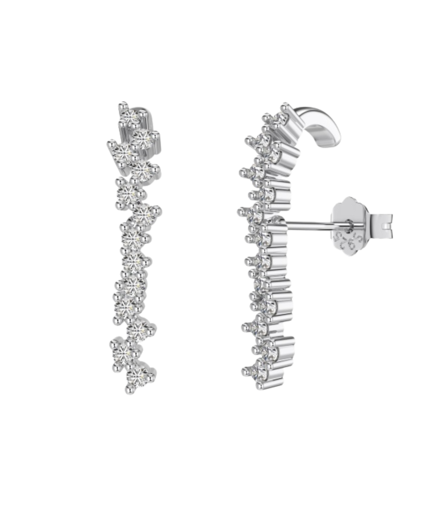 Sterling silver earrings with zircons