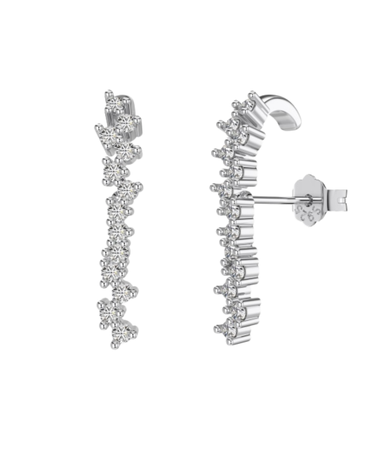 Sterling silver earrings with zircons